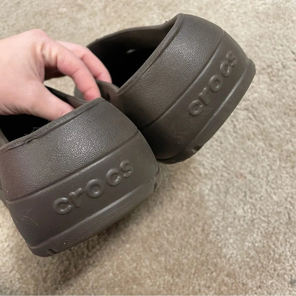 CROCS Slip-On Strapless Mammoth Mule Clog Brown mens size 12 - Picture 6 of 10
